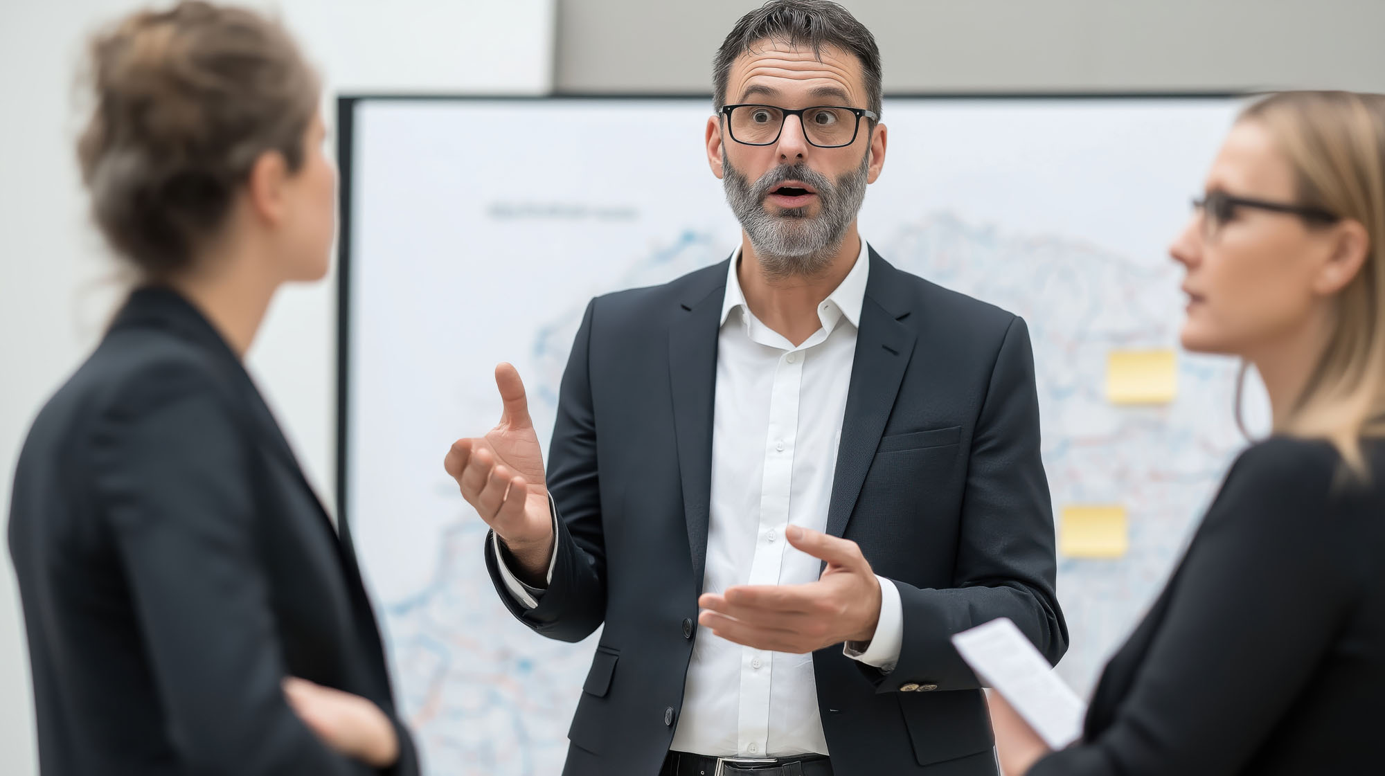 Man speaking in a meeting